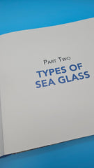 The Ultimate Guide to Sea Glass 2014 hardcover by Mary Beth Beuke, coastal collecting and identification book with colorful blue and green sea glass on wooden dock.
