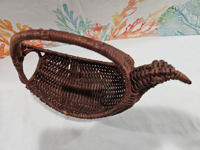 Vintage Chicken Woven Basket