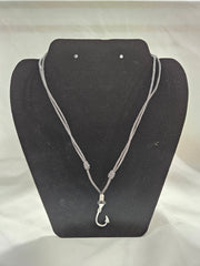 Silver Fishing Hook Necklace