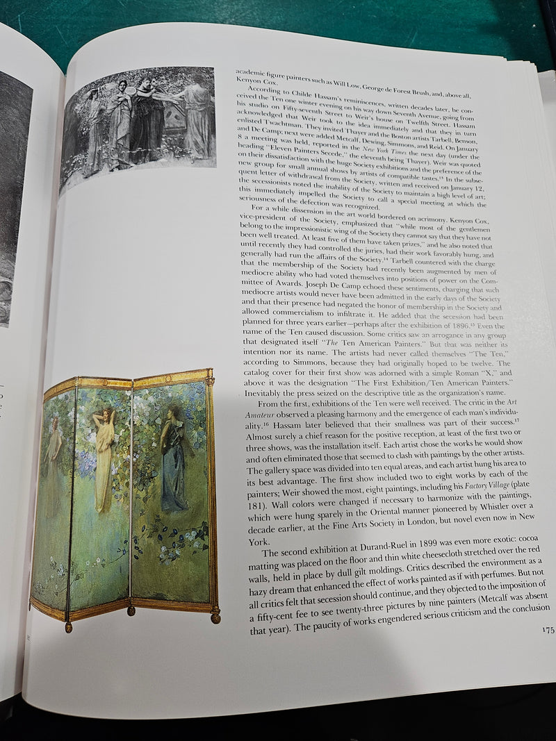 nterior pages of American Impressionism, showcasing classic American Impressionist paintings and history