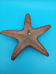 Hand carved wooden starfish coastal décor 9–10