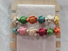 Multicolor Turtle Stretch Bracelet