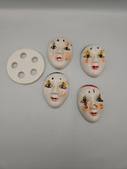 Vintage DIY porcelain mask chime kit with small 2.5