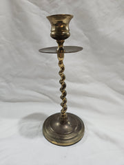 Antique  Brass Spiral Twist Candle Stick Holder