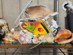Vintage Horse Conch Seashell & Fish Light