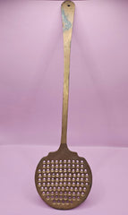 Vintage Large Brass Skimmer Spoon