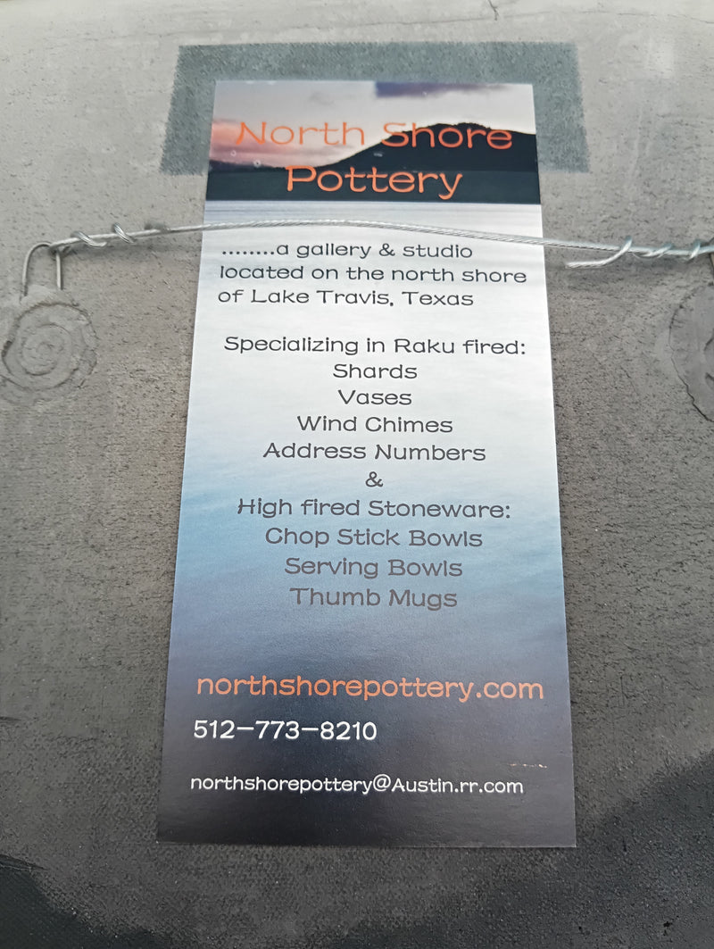 Handmade Raku fired ceramic sea turtle wall art by Bobbie McCrea, North Shore Pottery