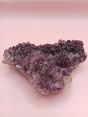 Natural Amethyst Cluster with Purple Quartz Points on Matrix – 4.7x3.5