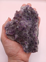 Natural Amethyst Cluster with Purple Quartz Points on Matrix – 4.7x3.5