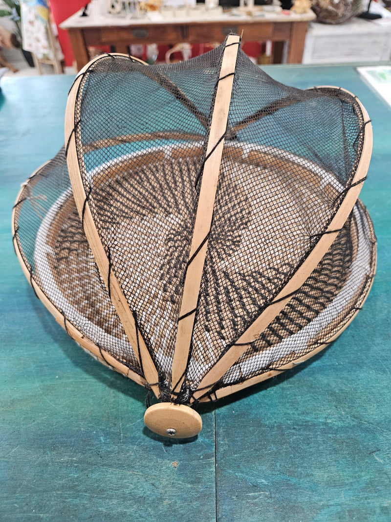 Natural Seagrass Basket Handwoven Food Mesh Cover