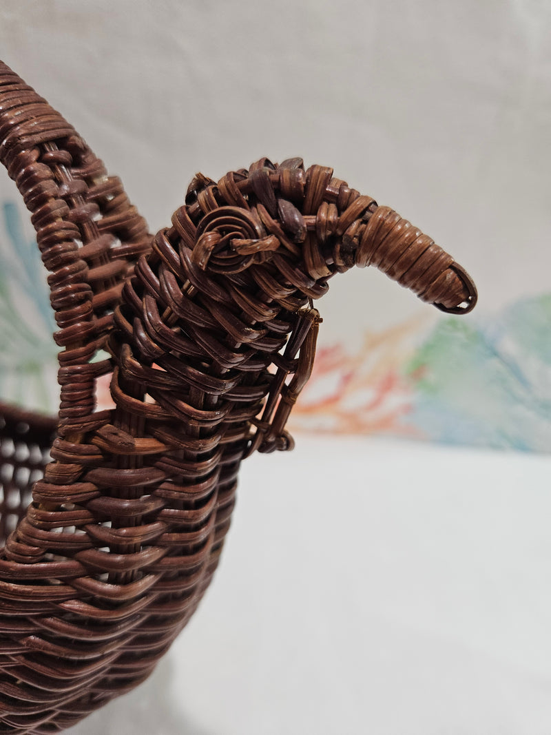 Vintage Chicken Woven Basket