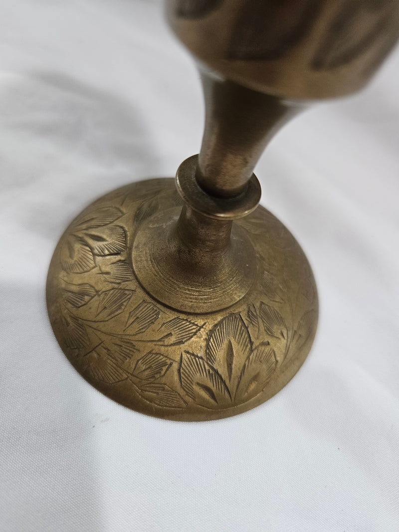 Antique Brass Bud Vase