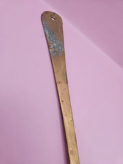 Vintage Large Brass Skimmer Spoon