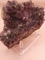 Natural Amethyst Cluster with Purple Quartz Points on Matrix – 4.7x3.5