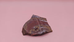 32 gram Hatch NM rhyolite slab with deep red, golden yellow, and gray flow banding – polished volcanic stone for display or lapidary use