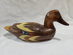 Vintage Wood Duck Decoy With Glass Eye