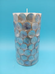 Mother of Pearl Shell Accent Candle – Large 6