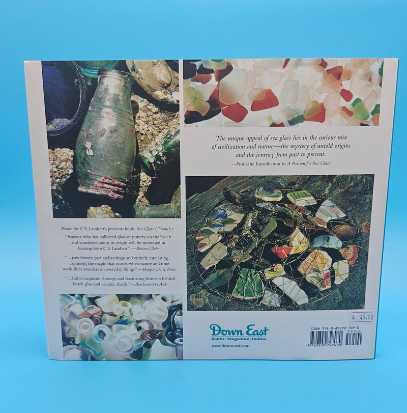 A Passion for Sea Glass by C.S. Lambert featuring sea glass collection and mosaic artwork.
