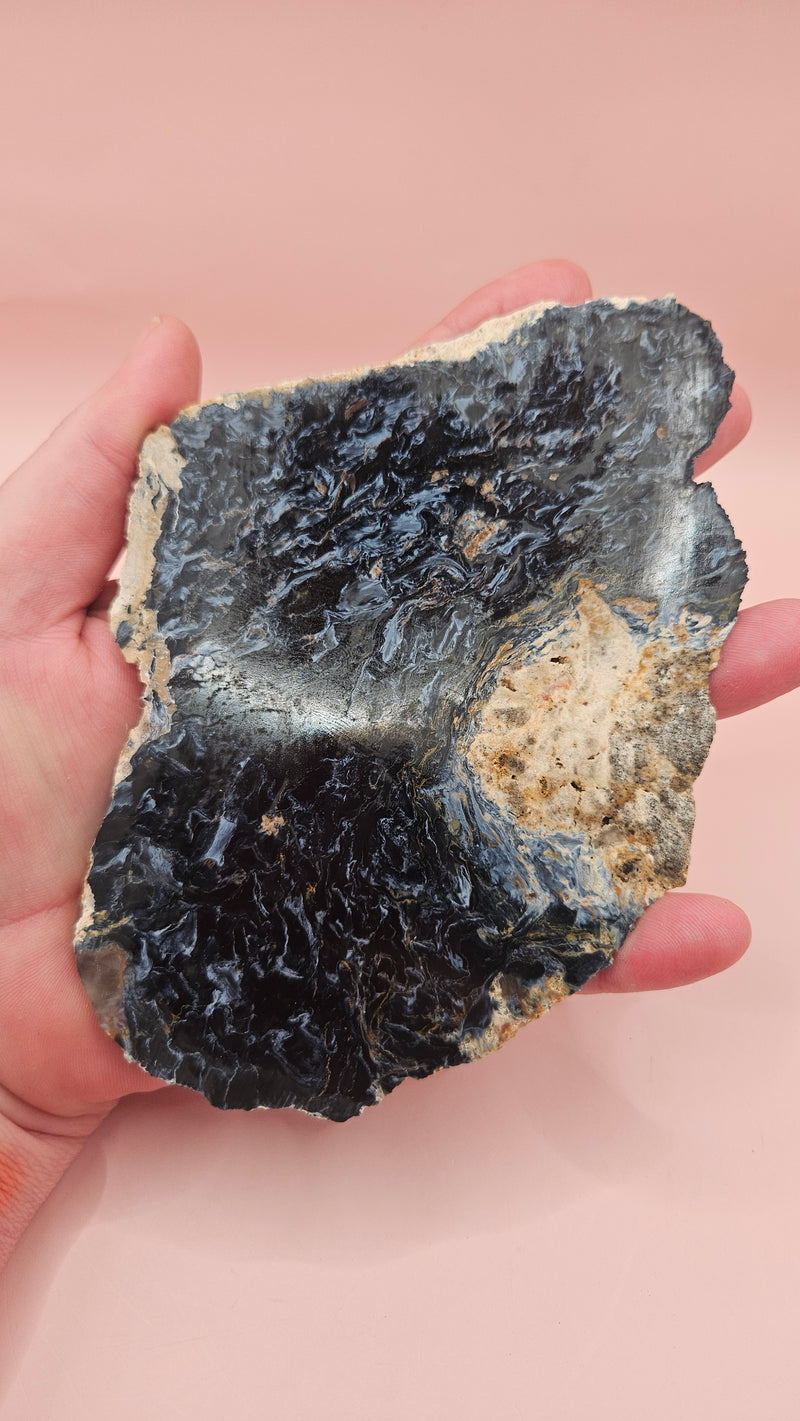 Rare Namibian Petersite stone specimen for mineral collectors, metaphysical decor, geology enthusiasts