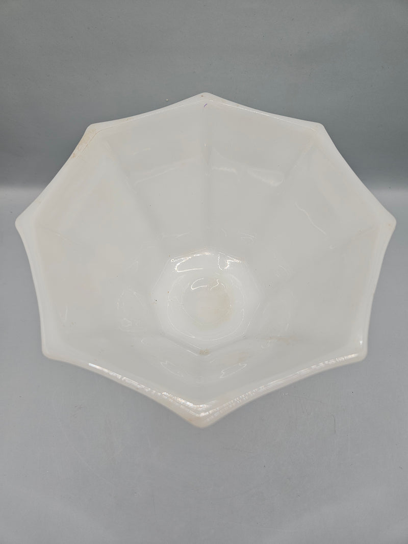 vintage milk glass candy dish with a harvest grape design, measuring 4.75", ideal for storing candies or as a decorative piece.