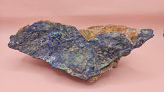 Rough malachite azurite mineral specimen weighing 1205 grams with vibrant blue and green coloration on a raw matrix.