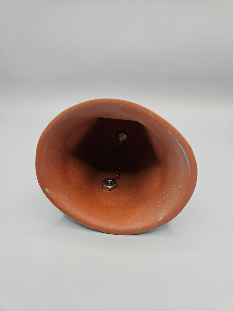 Terra Cotta Bell With Gold Handle