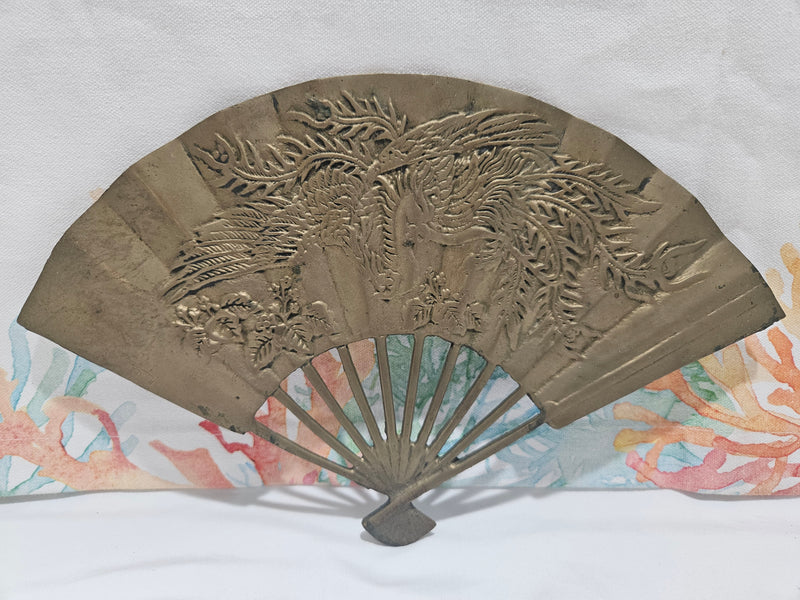 Vintage Brass Hand Fan