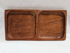 Vintage Monkey Pod Double Tray