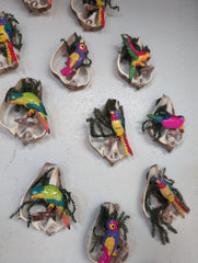 Sliced Shell & Bird Magnet