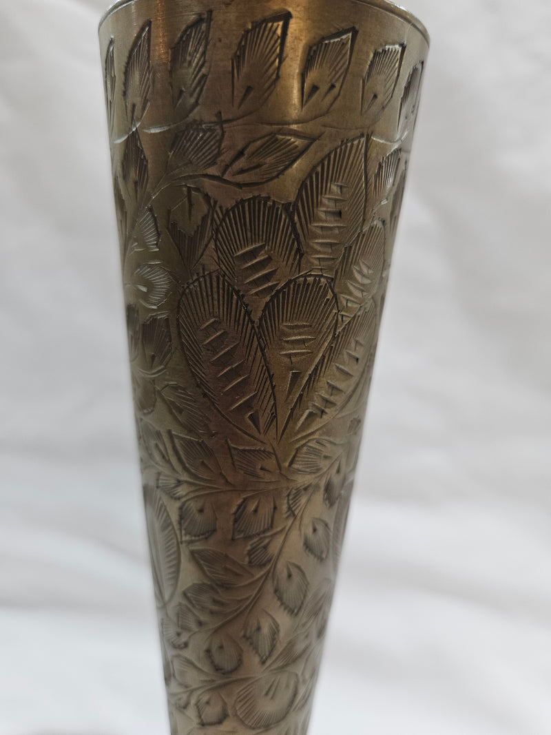 Antique Brass Bud Vase