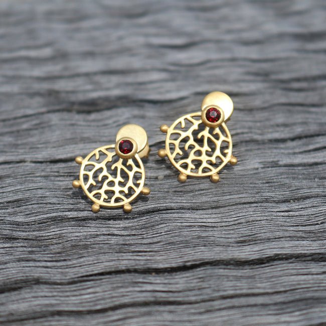 Roseni Stud Earrings - Gold - JewelryBoldB