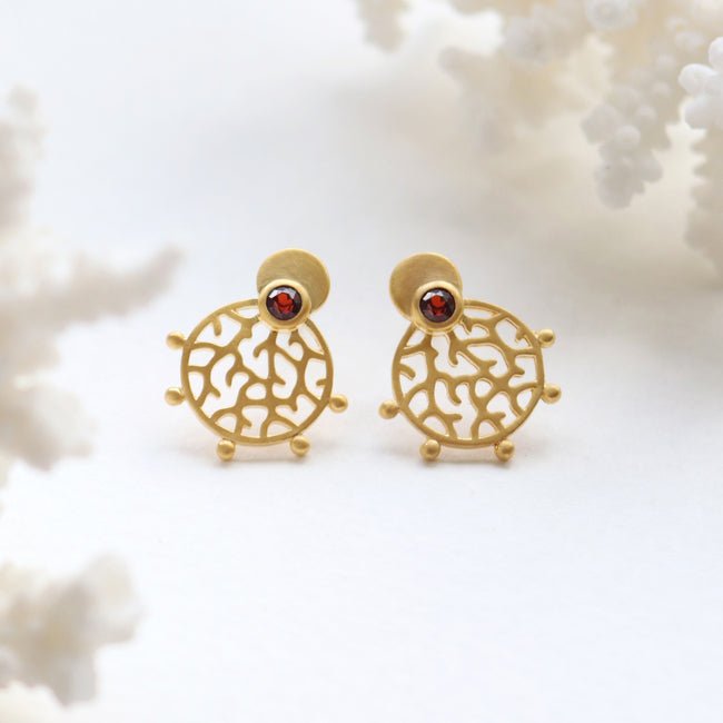 Roseni Stud Earrings - Gold - JewelryBoldB