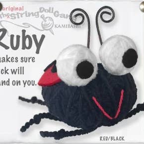 Ruby the Ladybug String Doll Keychain - KeychainKamibashi