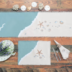 Sand & Shells Table Runner - Table RunnerRightside Design