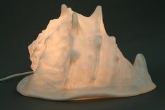 Sandstone Helmet Shell Lamp - Modern Coastal by Contrast Inc.