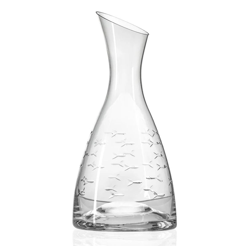 School of Fish Etched Glassware