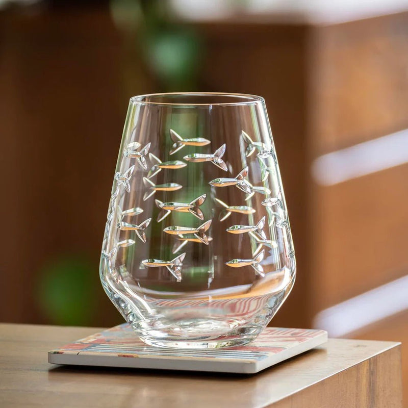 School of Fish Etched Glassware - Kitchen AccessoriesRolf Glass