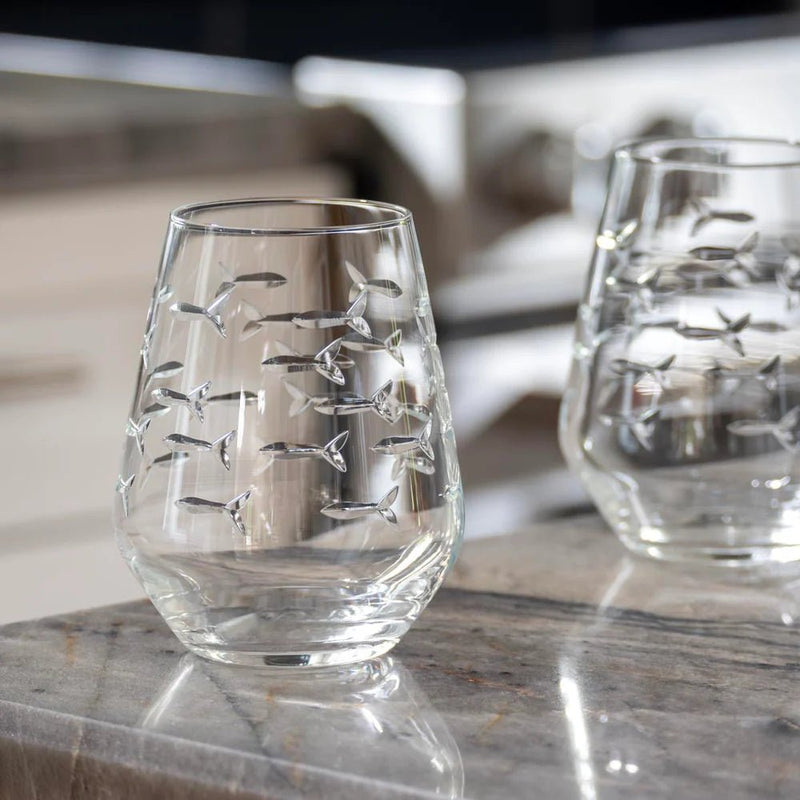 School of Fish Etched Glassware - Kitchen AccessoriesRolf Glass