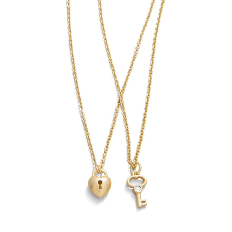 Sea La Vie Necklace 18" - Best Friends Heart & Key (2 - Piece Set) - NecklaceSPARTINA 449