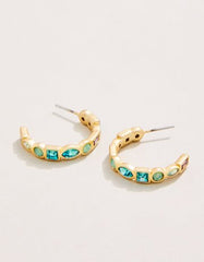 Shine Bright Hoop Earrings Sea Foam - EarringsSPARTINA 449