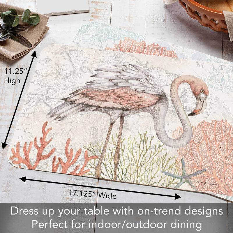 Shoreline Reversible Rectangular Plastic Placemat - CounterArt/Highland Home/Thirstystone/CoasterStone