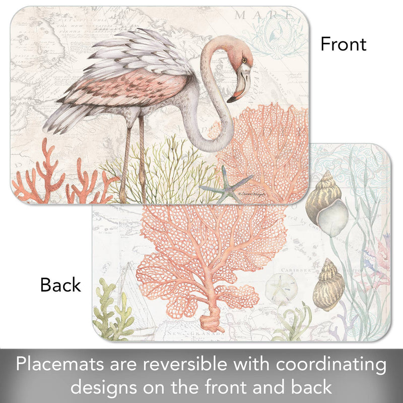 Shoreline Reversible Rectangular Plastic Placemat - CounterArt/Highland Home/Thirstystone/CoasterStone