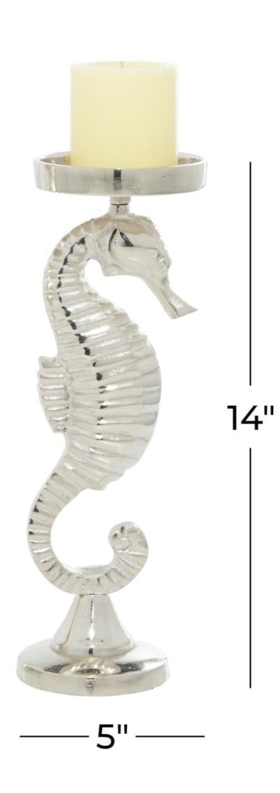 Silver Aluminum Seahorse Candle Holders - Candle HolderUmainc