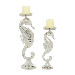 Silver Aluminum Seahorse Candle Holders - Candle HolderUmainc