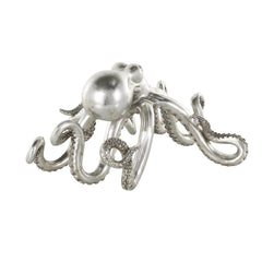 Silver Resin Octopus Laying Decorative Sculpture - Sculptures & StatuesUmainc