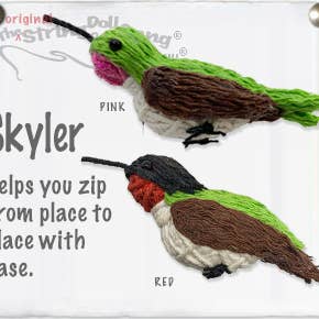 Skyler the Hummingbird String Doll Keychain - KeychainKamibashi