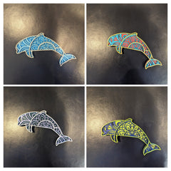 Small Multi Layer Wood Wall Art - DOLPHIN - Coastline Laser Design