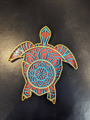 Small Multi Layer Wood Wall Art - SEA TURTLE - Coastline Laser Design