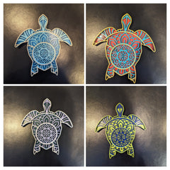 Small Multi Layer Wood Wall Art - SEA TURTLE - Coastline Laser Design