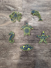 Small Multi Layer Wood Wall Art - SEA TURTLE - Coastline Laser Design